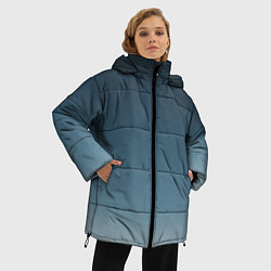 Куртка зимняя женская GRADIENT shades of blue, цвет: 3D-черный — фото 2
