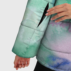Куртка зимняя женская Акварельная текстура, цвет: 3D-светло-серый — фото 2