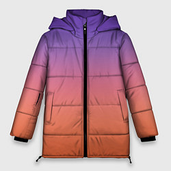 Куртка зимняя женская Трендовый красно-фиолетовый градиент, цвет: 3D-красный