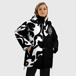 Куртка зимняя женская ПРОКЛЯТЫЙ ЩИТ ВОСХОЖДЕНИЕ ГЕРОЯ, цвет: 3D-черный — фото 2