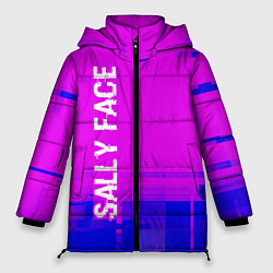 Куртка зимняя женская Sally Face Glitch Text Effect, цвет: 3D-черный
