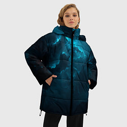 Куртка зимняя женская Облака и звезды, цвет: 3D-светло-серый — фото 2