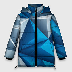 Куртка зимняя женская Авангардная пирамидальная композиция, цвет: 3D-черный