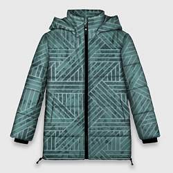Куртка зимняя женская Геометрический минималистический паттерн, цвет: 3D-светло-серый