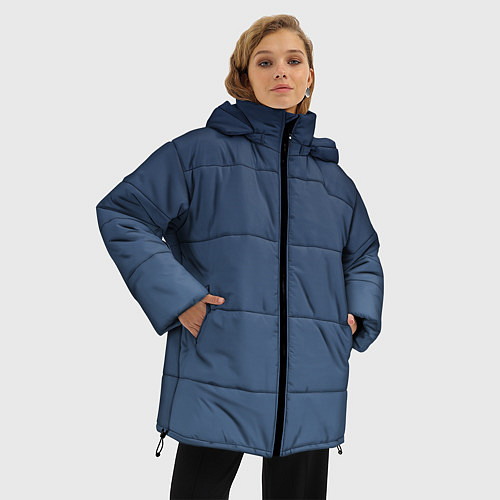 Женская зимняя куртка Gradient Dark Blue / 3D-Черный – фото 3