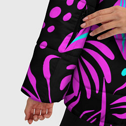 Куртка зимняя женская Цветочная композиция Fashion trend, цвет: 3D-черный — фото 2