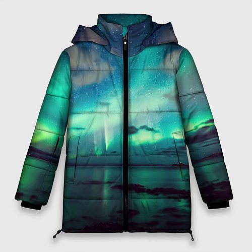 Женская зимняя куртка Aurora borealis / 3D-Красный – фото 1