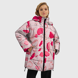 Куртка зимняя женская 3D hearts, цвет: 3D-черный — фото 2