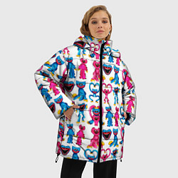 Куртка зимняя женская POPPY PLAYTIME HAGGY WAGGY AND KISSY MISSY PATTERN, цвет: 3D-светло-серый — фото 2