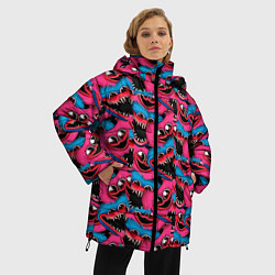 Куртка зимняя женская POPPY PLAYTIME HAGGY WAGGY AND KISSY MISSY ПАТТЕРН, цвет: 3D-черный — фото 2