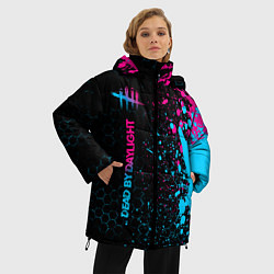 Куртка зимняя женская Dead by Daylight Neon Gradient, цвет: 3D-черный — фото 2