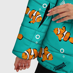 Куртка зимняя женская TEXTURE OF SEA FISH, цвет: 3D-светло-серый — фото 2