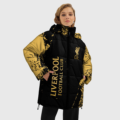 Женская зимняя куртка Liverpool гранж / 3D-Черный – фото 3