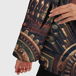 Куртка зимняя женская Mechanical device in Steampunk Retro style, цвет: 3D-черный — фото 2