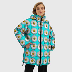 Куртка зимняя женская CHAMOMILE FLOWERS, цвет: 3D-светло-серый — фото 2