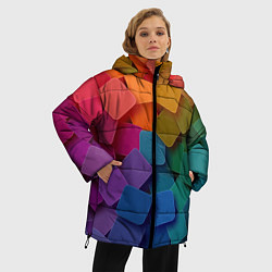 Куртка зимняя женская Яркий щит, цвет: 3D-черный — фото 2