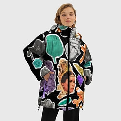 Куртка зимняя женская Underground pattern Fashion trend, цвет: 3D-красный — фото 2