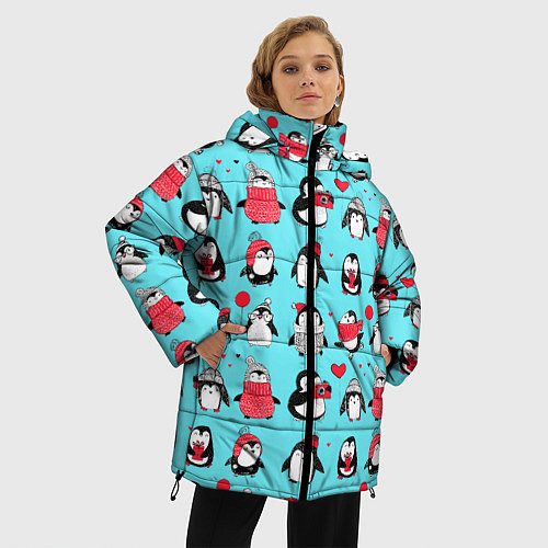 Женская зимняя куртка PENGUINS ON THE POSITIVE / 3D-Черный – фото 3