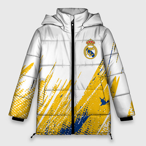 Женская зимняя куртка Real madrid краска / 3D-Красный – фото 1