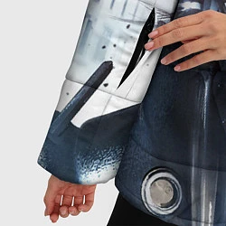 Куртка зимняя женская METAL GEAR RISING САМУРАЙ, цвет: 3D-светло-серый — фото 2
