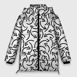 Куртка зимняя женская Закругленные Стрелки, цвет: 3D-красный