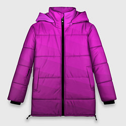 Куртка зимняя женская Розовый неоновый полосатый узор Pink neon, цвет: 3D-светло-серый