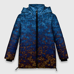 Куртка зимняя женская Marble texture blue brown color, цвет: 3D-черный