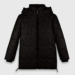 Куртка зимняя женская Текстурированный угольно-черный, цвет: 3D-красный