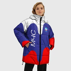 Куртка зимняя женская МЧС - флаг России, цвет: 3D-светло-серый — фото 2