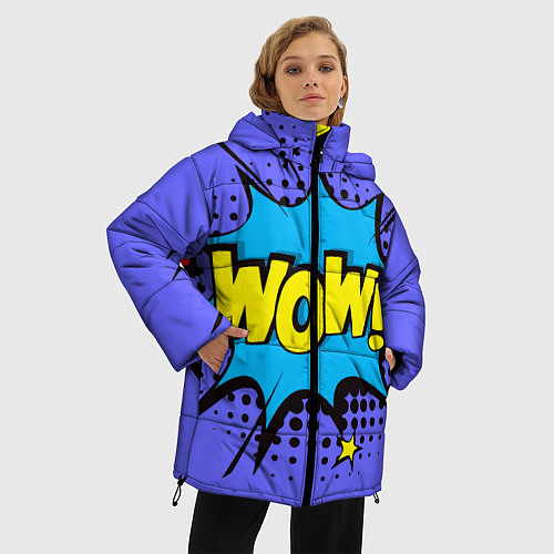 Женская зимняя куртка POP ART - стрикеры WOWWTF / 3D-Красный – фото 3