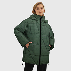 Куртка зимняя женская 1984 узор зелёный градиент, цвет: 3D-светло-серый — фото 2