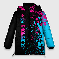 Куртка зимняя женская Scorpions - Neon Gradient, цвет: 3D-черный