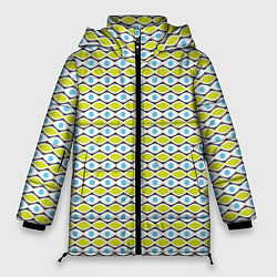 Куртка зимняя женская Геометрия абстракция, цвет: 3D-красный