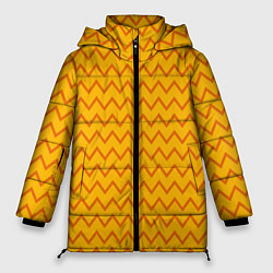 Женская зимняя куртка Оранжевые линии зиг-заги