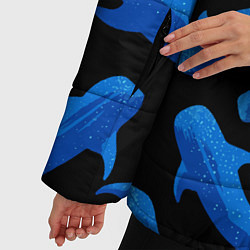 Куртка зимняя женская Стая акул - паттерн, цвет: 3D-светло-серый — фото 2