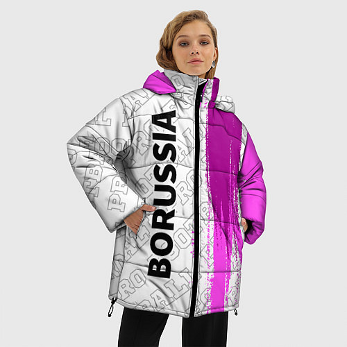 Женская зимняя куртка Borussia pro football: по-вертикали / 3D-Черный – фото 3