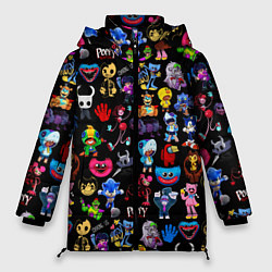 Куртка зимняя женская Персонажи разных игр, цвет: 3D-черный