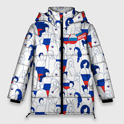 Куртка зимняя женская Русский народ, цвет: 3D-черный