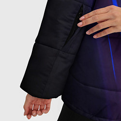 Куртка зимняя женская Неоновое множество разноцветных фонарей во тьме, цвет: 3D-черный — фото 2