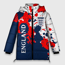 Куртка зимняя женская Сборная Англии Краска, цвет: 3D-красный