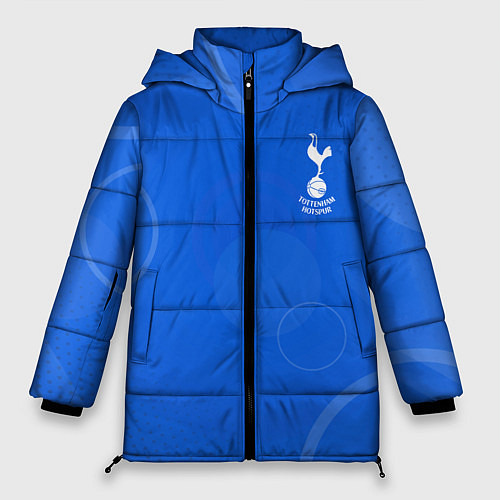 Женская зимняя куртка Tottenham hotspur Голубая абстракция / 3D-Красный – фото 1