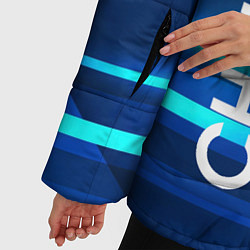 Куртка зимняя женская Chelsea Синяя абстракция, цвет: 3D-черный — фото 2