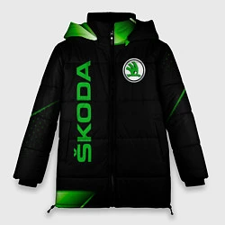 Куртка зимняя женская Skoda Sport Абстракция, цвет: 3D-черный