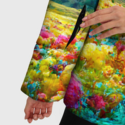 Куртка зимняя женская Бесконечное поле цветов, цвет: 3D-светло-серый — фото 2