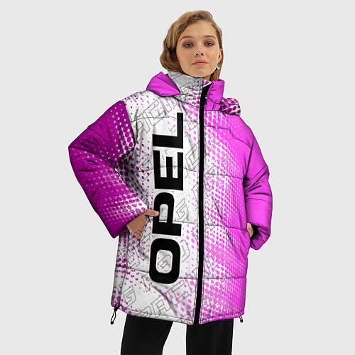 Женская зимняя куртка Opel pro racing: по-вертикали / 3D-Черный – фото 3