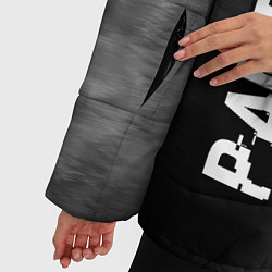 Куртка зимняя женская Pantera glitch на темном фоне: символ и надпись ве, цвет: 3D-черный — фото 2