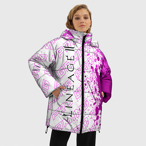 Женская зимняя куртка Lineage 2 pro gaming: по-вертикали / 3D-Черный – фото 3