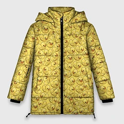 Куртка зимняя женская Утиный принт, цвет: 3D-красный