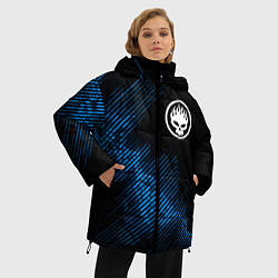 Куртка зимняя женская The Offspring звуковая волна, цвет: 3D-черный — фото 2