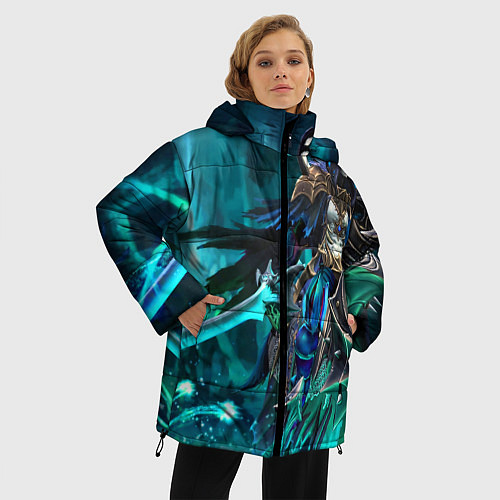 Женская зимняя куртка Dota 2 Abaddon / 3D-Черный – фото 3